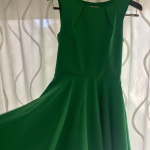 A-Line Emerald Green Dress