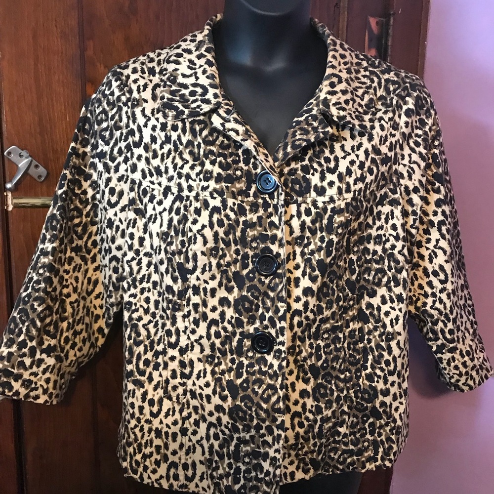 Leopard print blazer 1x
