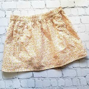 J.Crew Floral Elastic Waist Cotton Skirt Sz Small