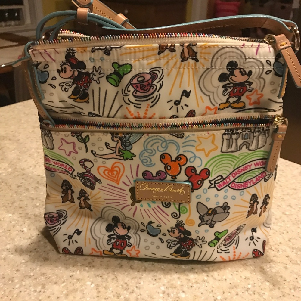 Dooney & Bourke white Disney themed cross body