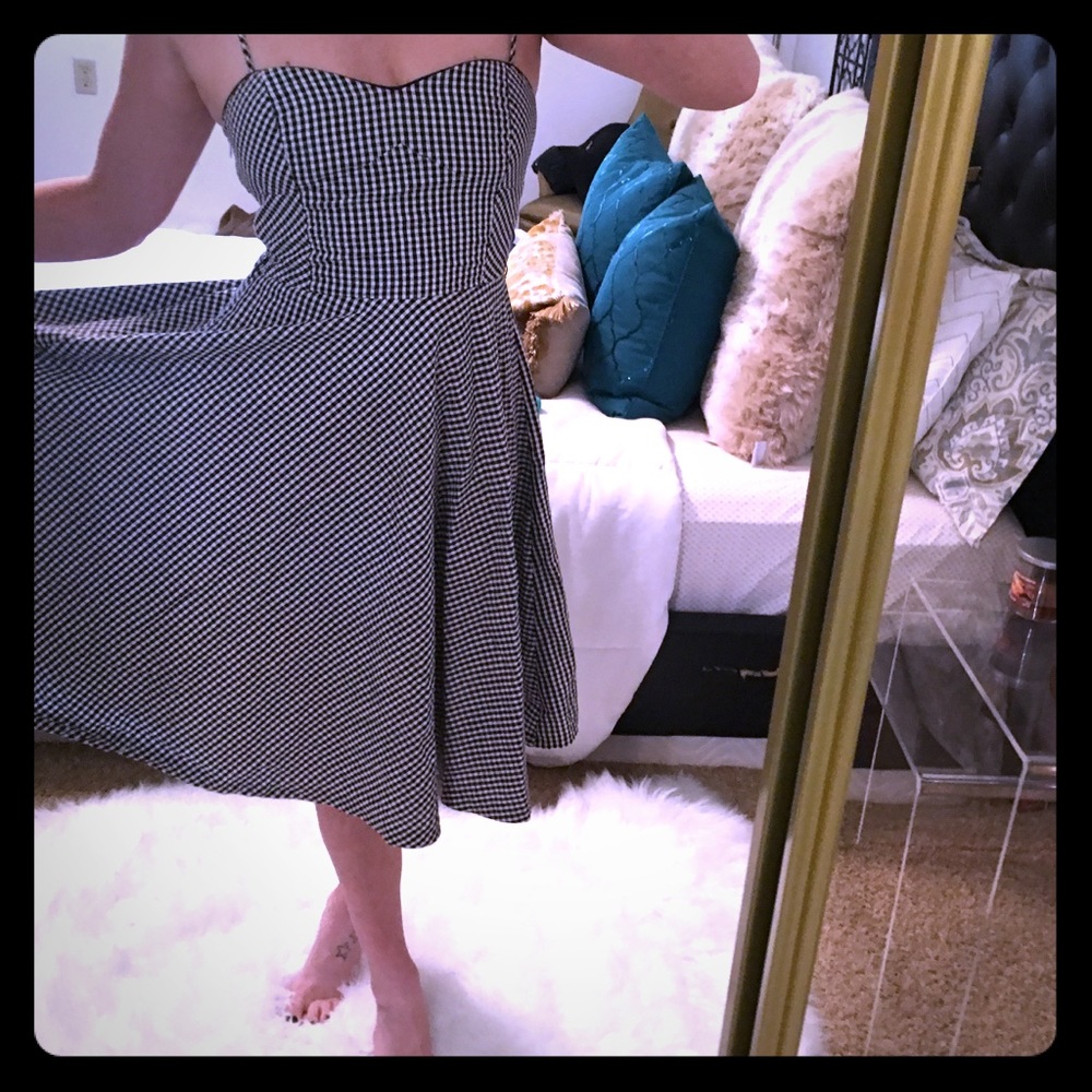 Vintage checkered pattern dress