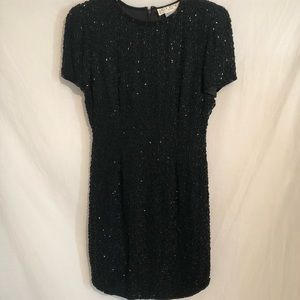 A.J Bari women’s mini silk beaded dress