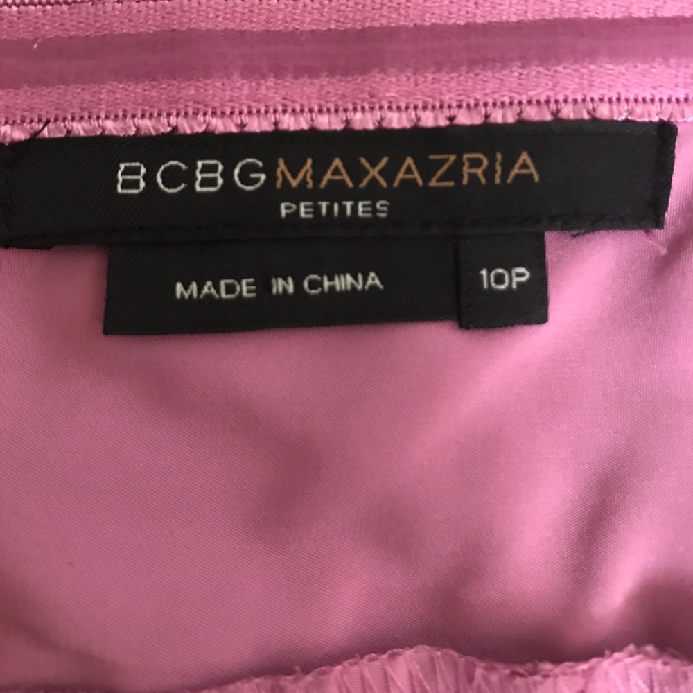 BCBG Maxazria Mauve Silk Chiffon Sleeveless Dress - Picture 5 of 8