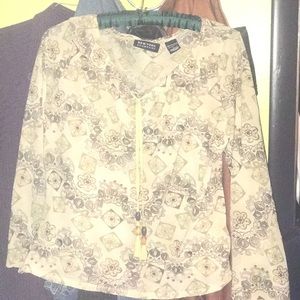 New York & Company boho tie top L