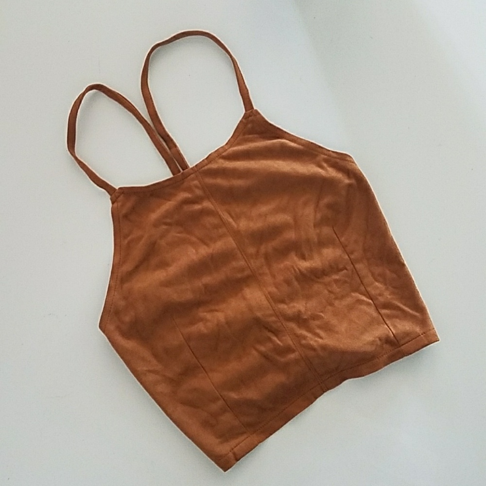 Brandy Mel Ville Seude tie up crop top
