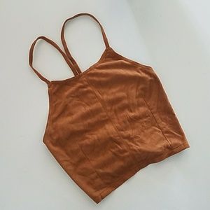 Brandy Mel Ville Seude tie up crop top