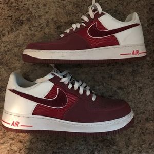 Nike Maroon Air Force Ones