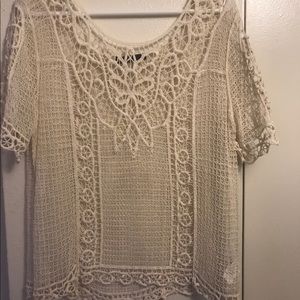 Beautiful cream colored lace top