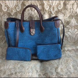 Teal Dooney & Bourke Signature Double Handle Tote