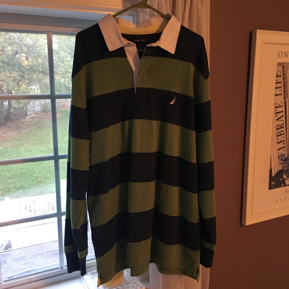 Men's Nautical Rugby. BRAND NEW. NEVER WORN.