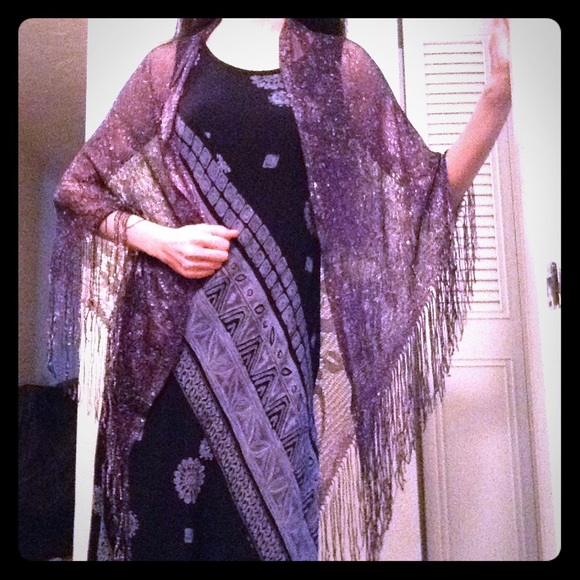 Emblem Deep Blue Dress with Grayish Blue Designs - Picture 5 of 5