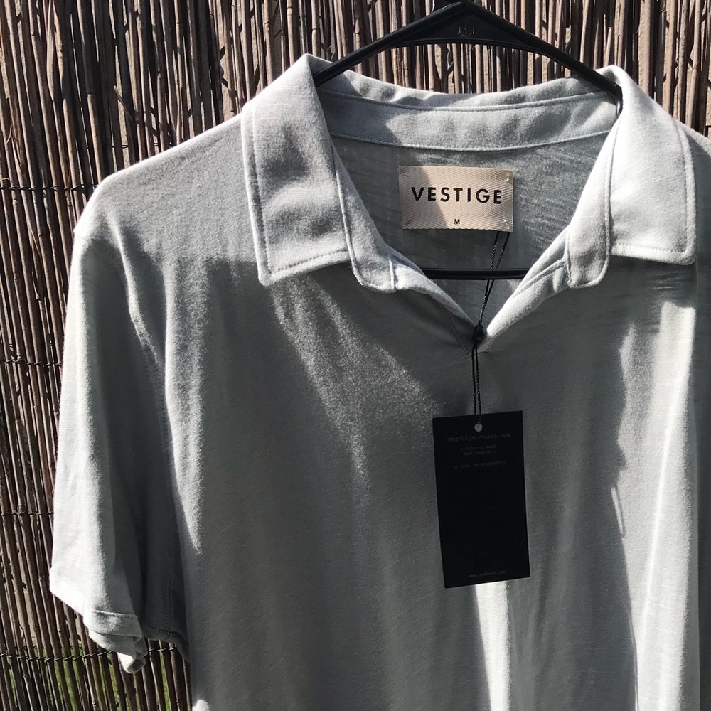 Light blue men’s golf shirt - soft / casual- New