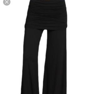 Prana Black Satori pants with skirt NWT XS