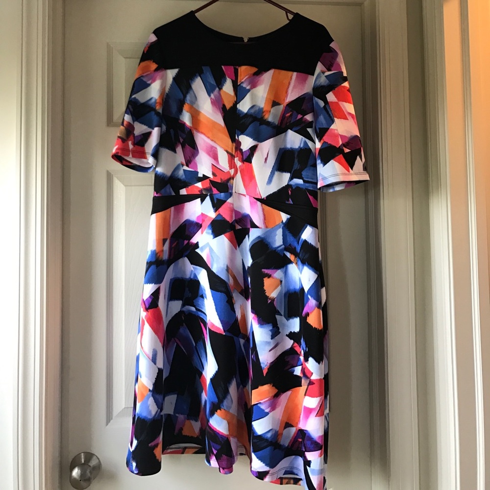Maggy London scuba fit and flare dress. Size 16