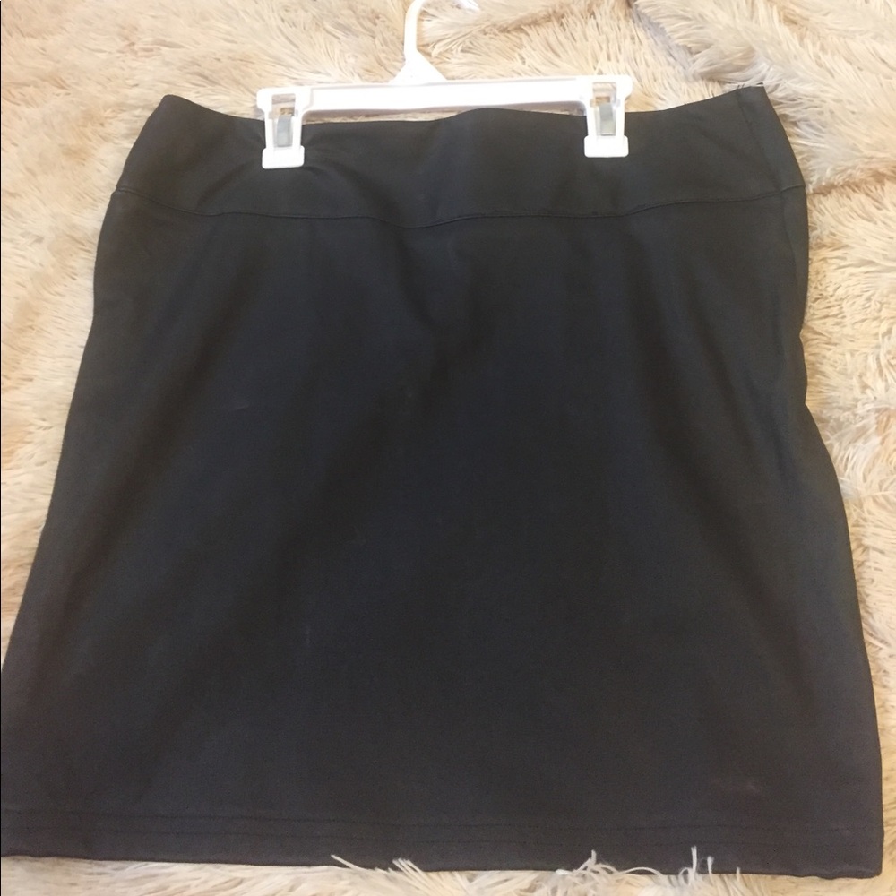 Leather mini skirt