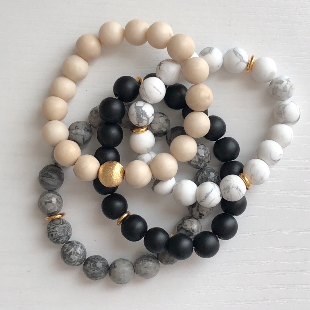 Bracelets - Neutral Stack - 4 set