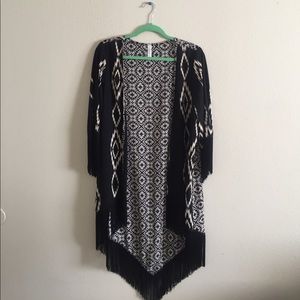 Fringe kimono