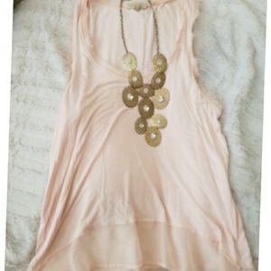 Anthropolgie Eyelash Tank in light pink
