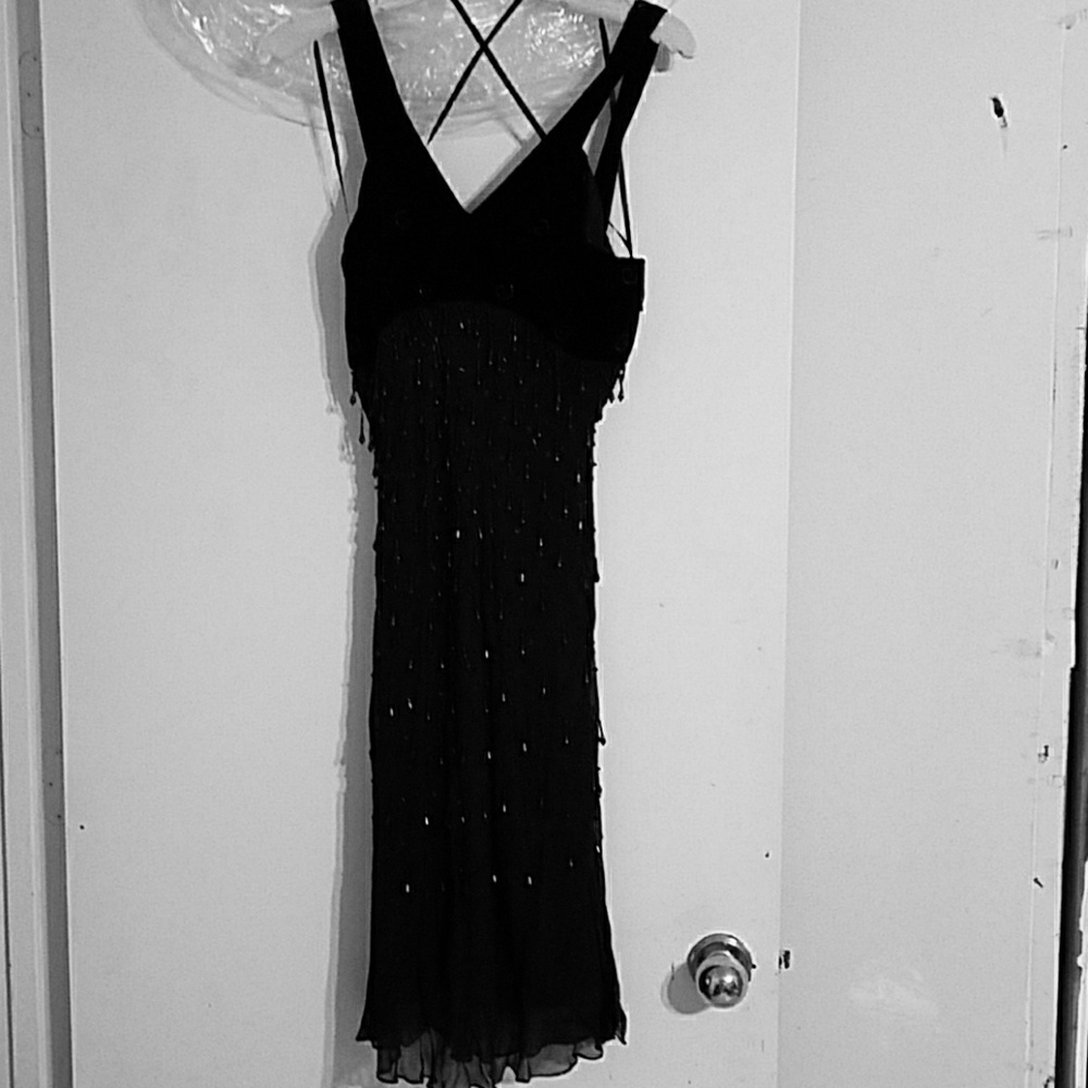Beaded Beautiful Black Dress
