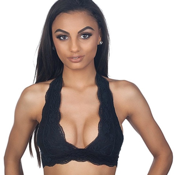 Other - Black Lace Halter Bralette