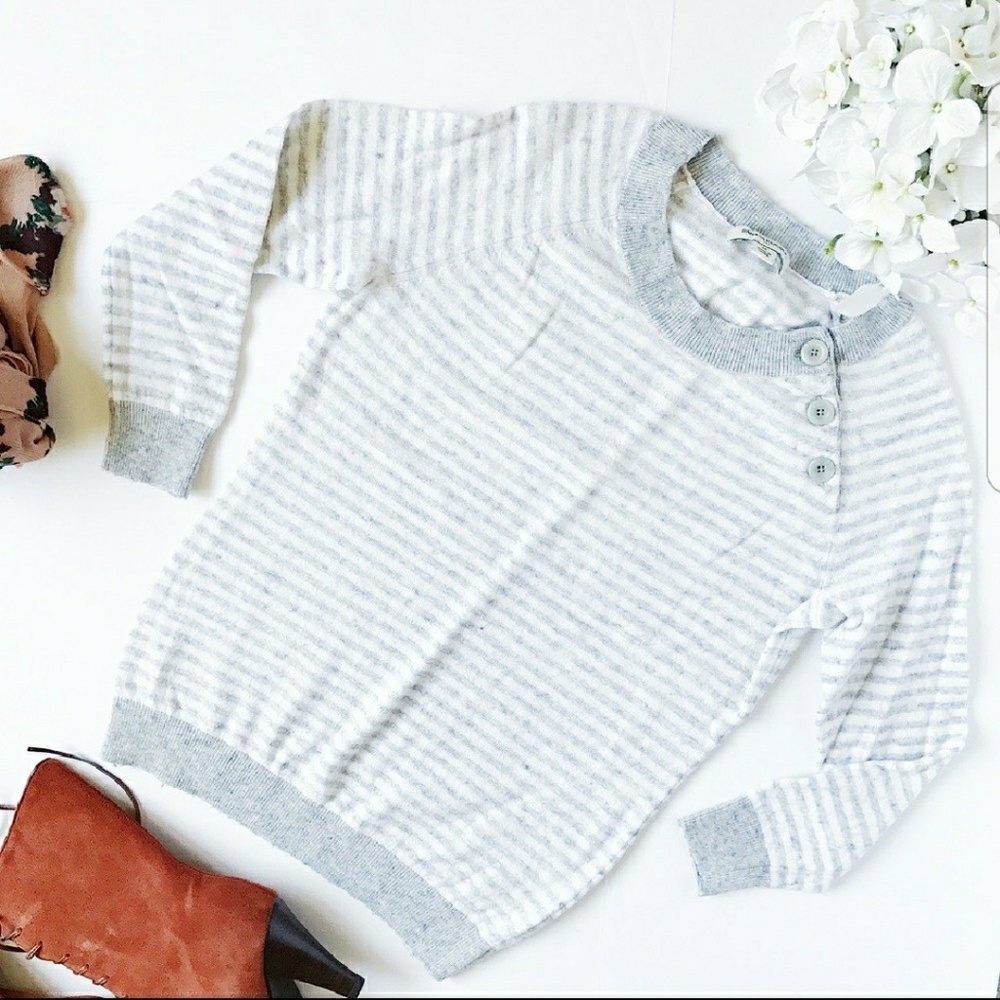 Banana Republic Striped Crew Neck Sweater