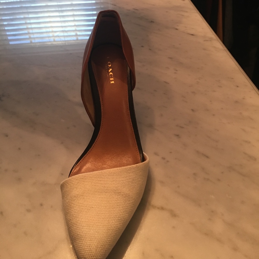 Coach wood heel