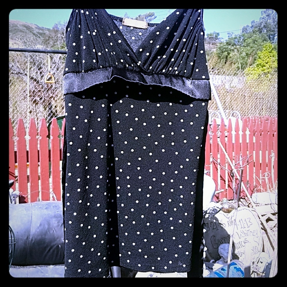 Polka dot dress tank top.