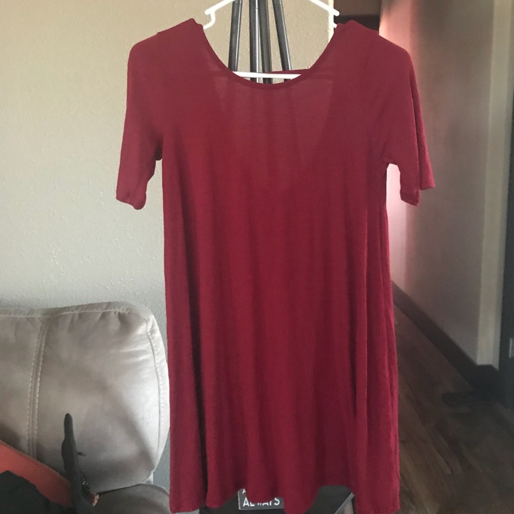 Red/maroon wet seal dress