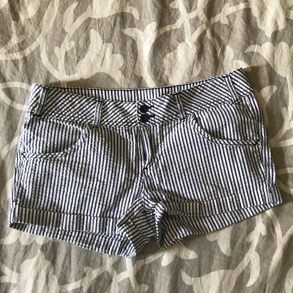 Blue & White striped shorts