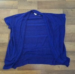 Cap-sleeve Open Front Sweater