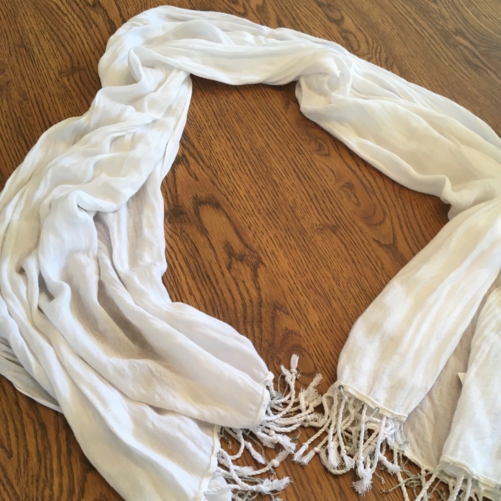 Vanity white bling scarf