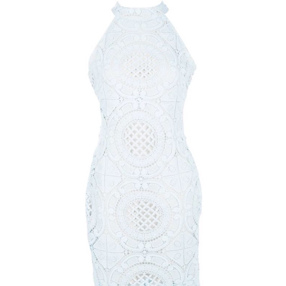 Blue lace dress - Picture 2 of 7