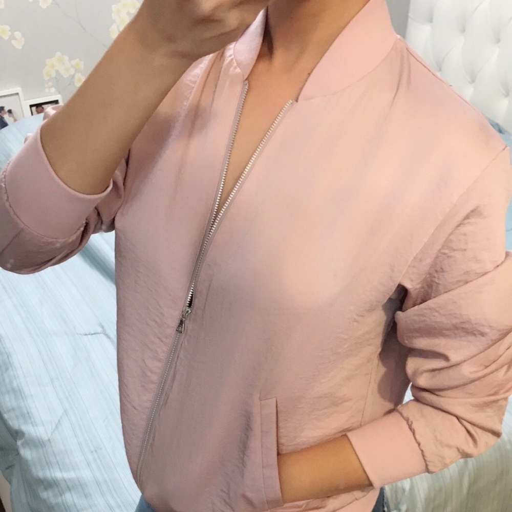 Light pink bomber jacket