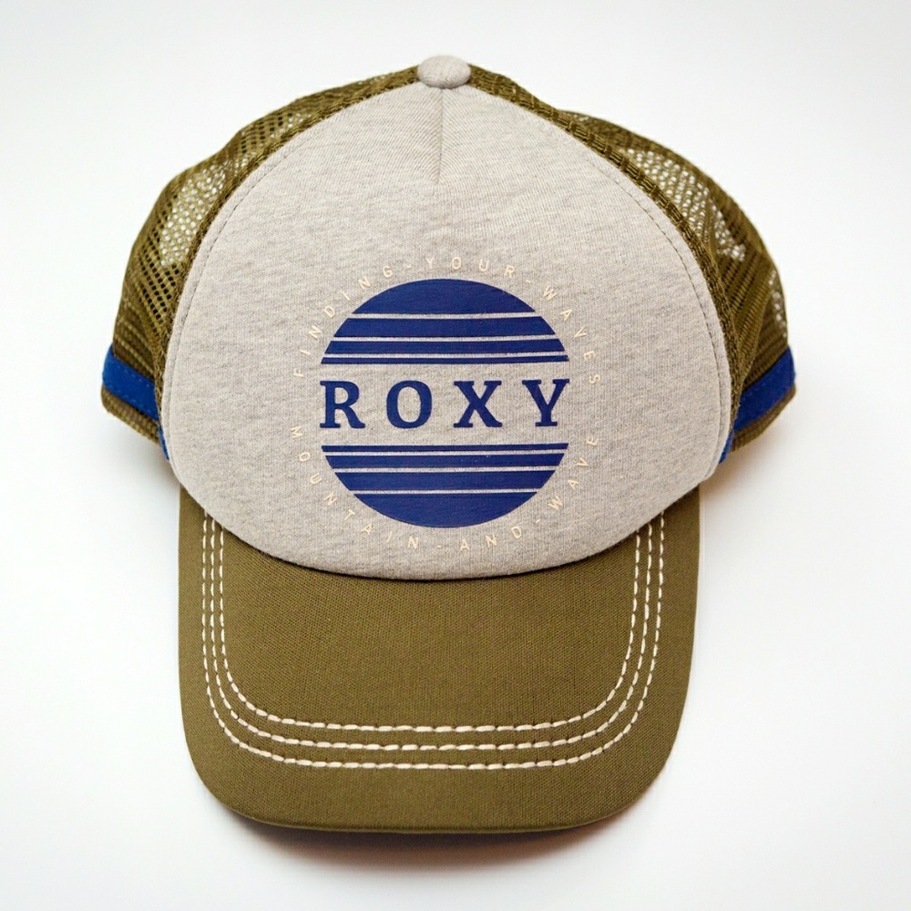 Roxy Women's Olive Green and Gray Baseball Hat