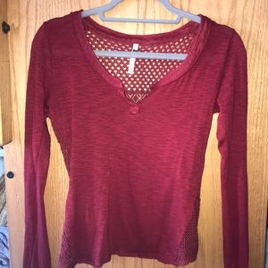 Beautiful ruby long sleeved tee