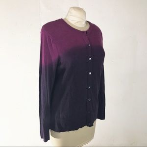 Eddie Bauer Purple Ombré Cardigan
