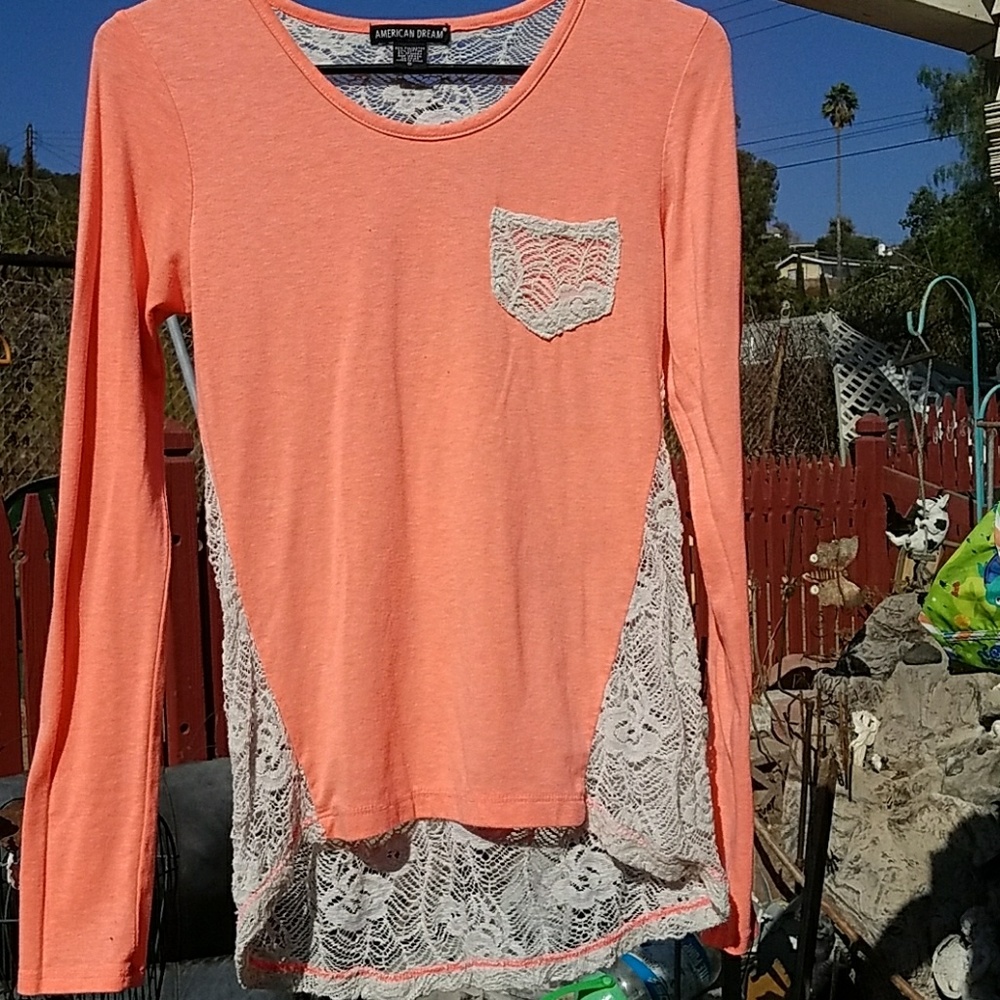 Light long sleeve dress shirt.