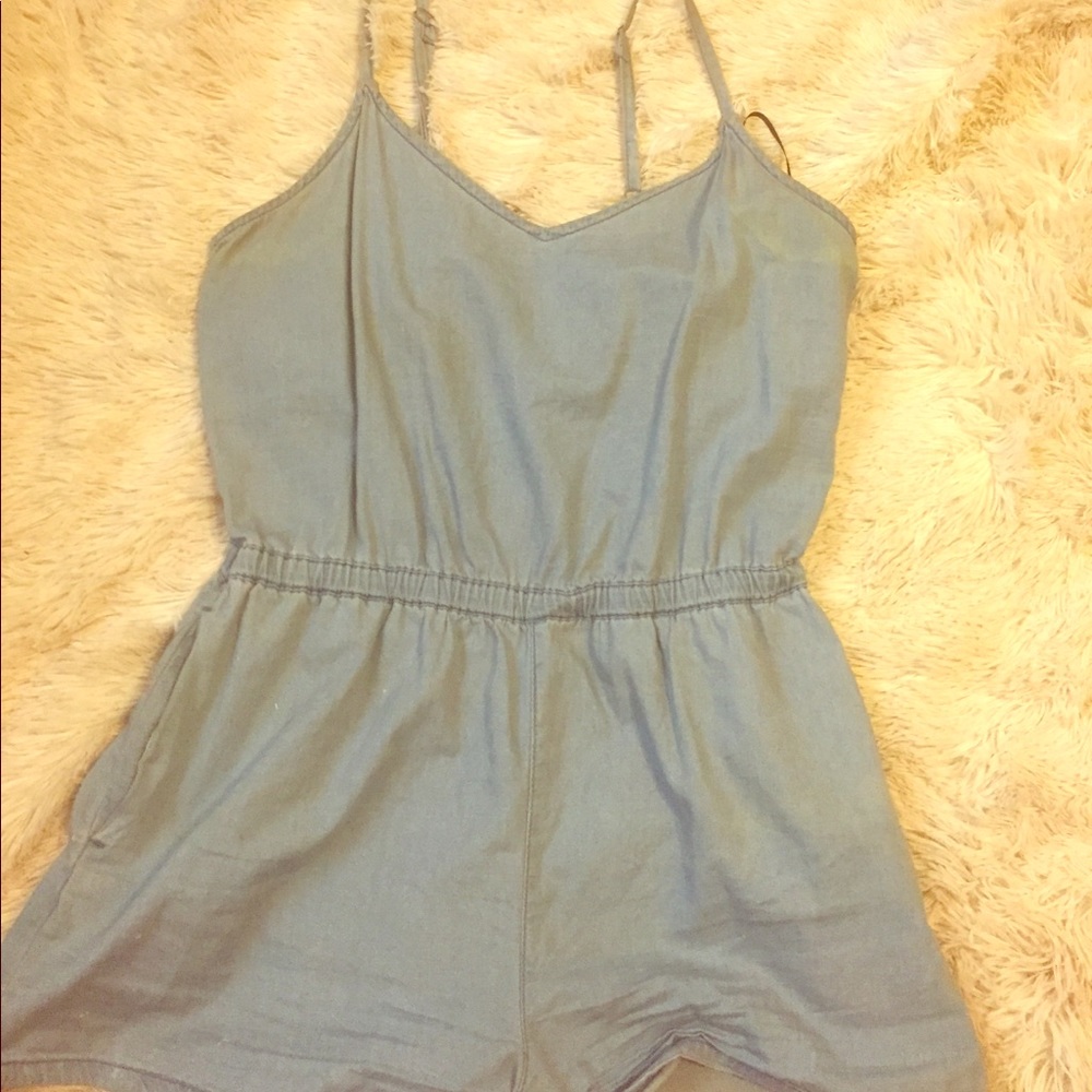 Blue jean romper