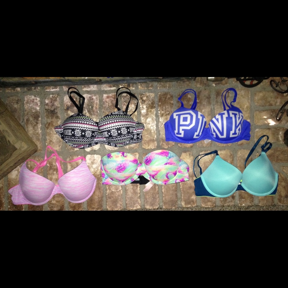 VS Pink Wear Everywhere Bras 34B. Lined & Push-Up.