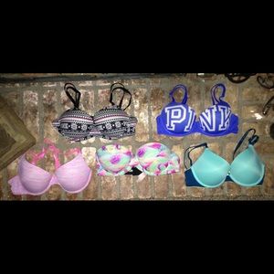 VS Pink Wear Everywhere Bras 34B. Lined & Push-Up.