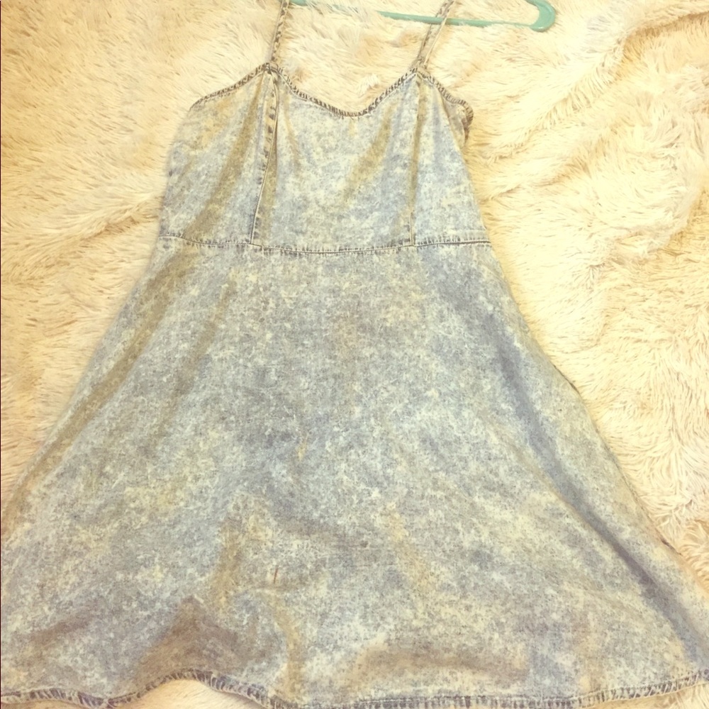 Stone washed jean dress