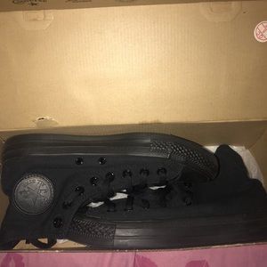 All Black Hightop Converse - Mens