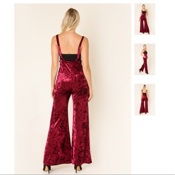 LAST 1️⃣ Red Crushed Velvet Overall - Picture 5 of 7