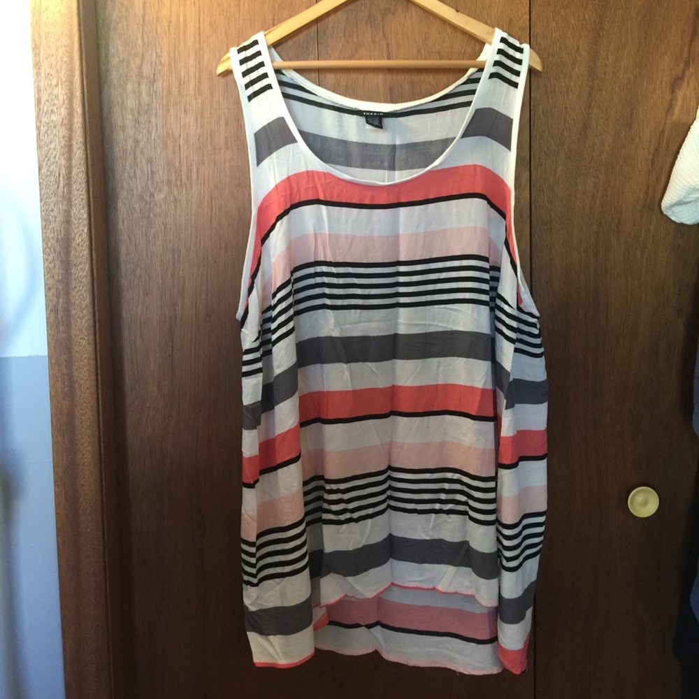 Multi colored striped shirt
