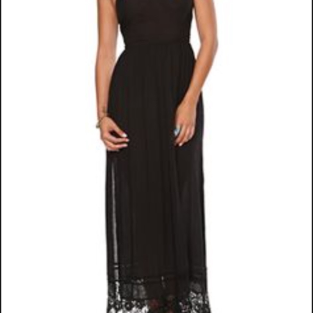 LA hearts Black maxi dress with fancy bottom!!