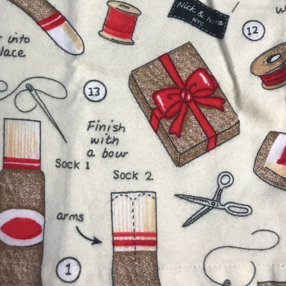 NWT Nick & Nora Flannel Pajama Set - Picture 6 of 8