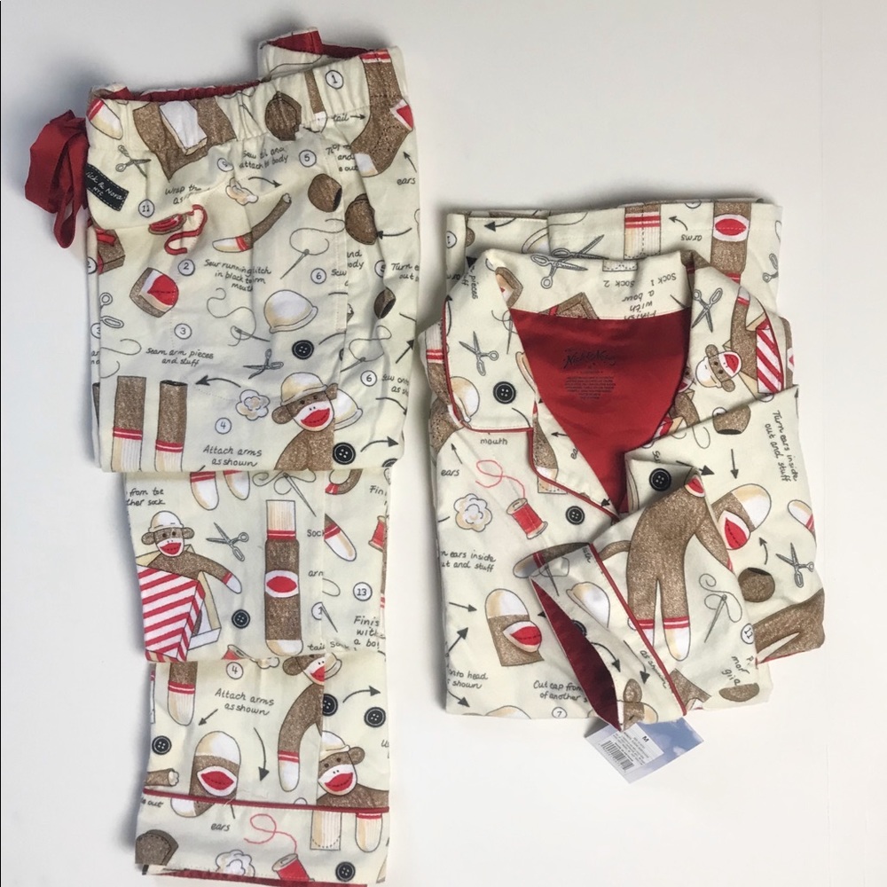 NWT Nick & Nora Flannel Pajama Set - Picture 8 of 8