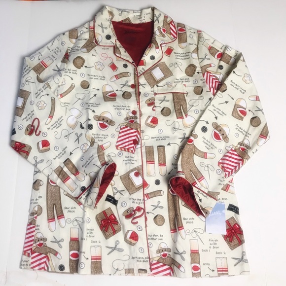 NWT Nick & Nora Flannel Pajama Set - Picture 4 of 8