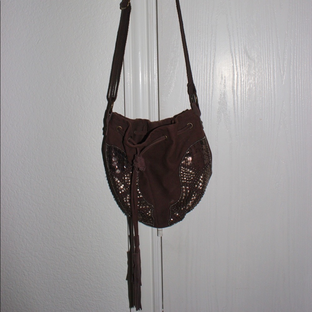 Brown cross body bag