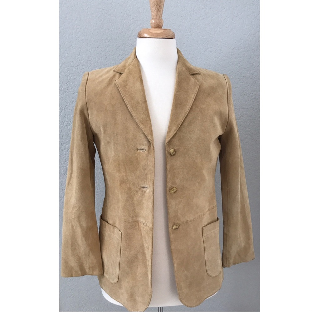 SM Valerie by Valerie Stevens Tan Leather Jacket
